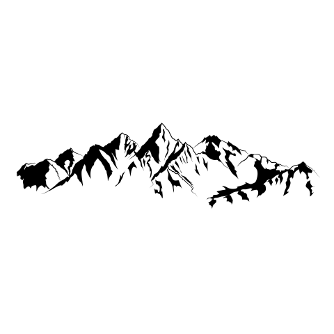 雪山群山峰黑色图案墙贴画客厅玻璃精雕镂空装饰墙壁背景画墙贴纸