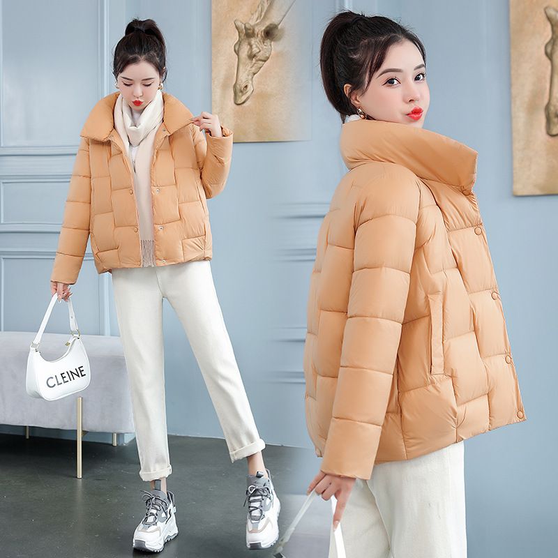 休闲棉衣女短款 2021冬季新款学生装面包服 外套棉服厂家一件代发