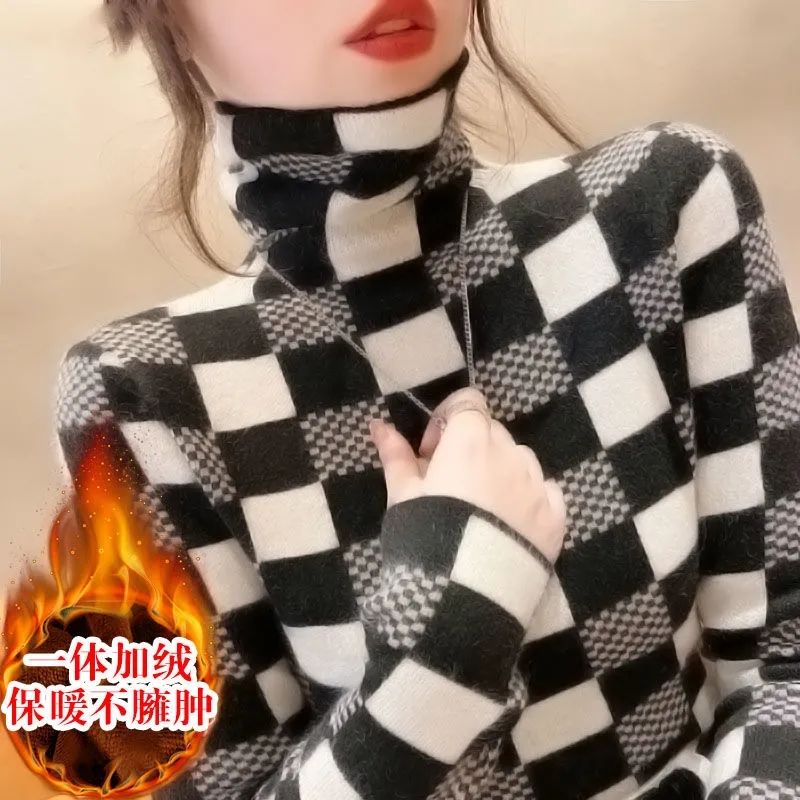 106064-爆款双面德绒加绒高领打底衫女洋气新款长袖百搭保暖上衣-详情图