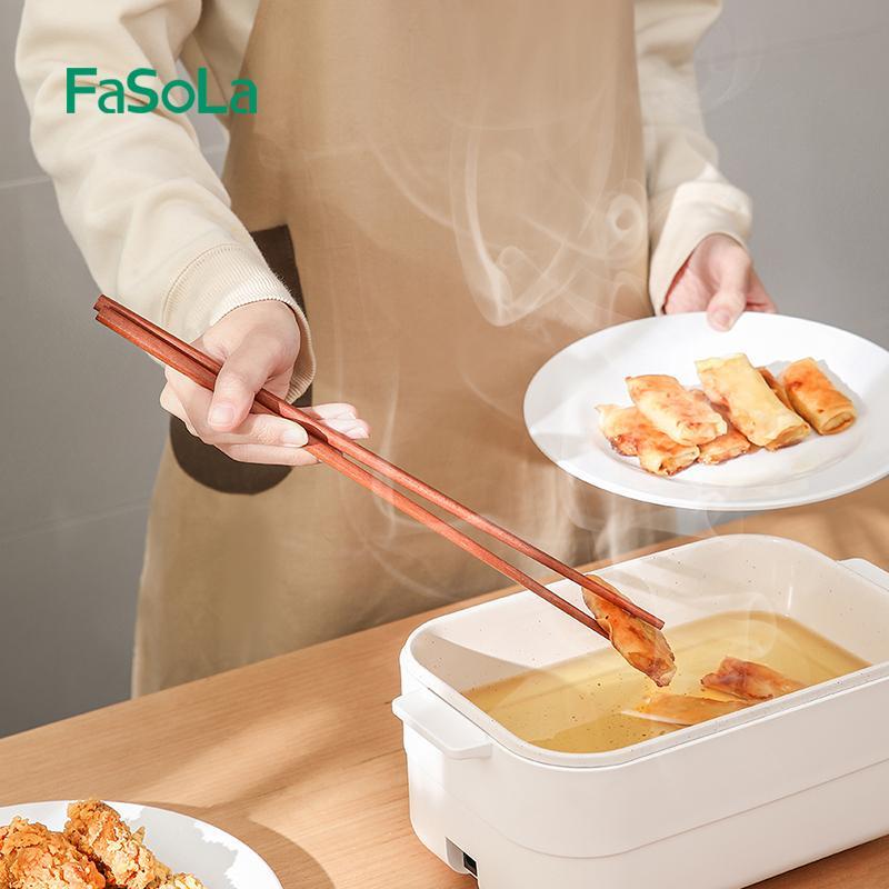 FaSoLa加长筷子防烫捞面吃火锅筷煮面油炸加粗炸油条超长家用木筷
