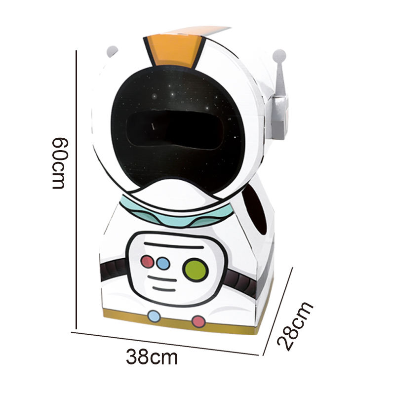 宇航员纸板太空人纸箱玩具可穿戴diy材料儿童手工制作纸盒幼儿园