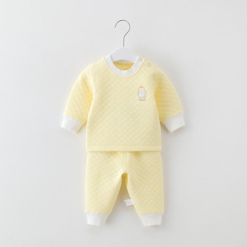 Baby thermal underwear set thickened male and female baby autumn two-piece set newborn clothes pajamas cotton autumn