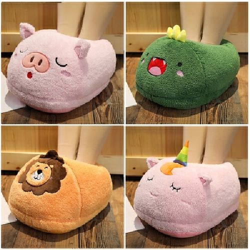 卡通暖脚宝不插电保暖女办公室电脑棉拖冬季床上捂脚