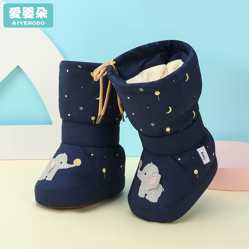 婴儿鞋0-1岁冬天冬季加厚保暖宝宝鞋袜软底新生儿棉鞋护脚包脚款