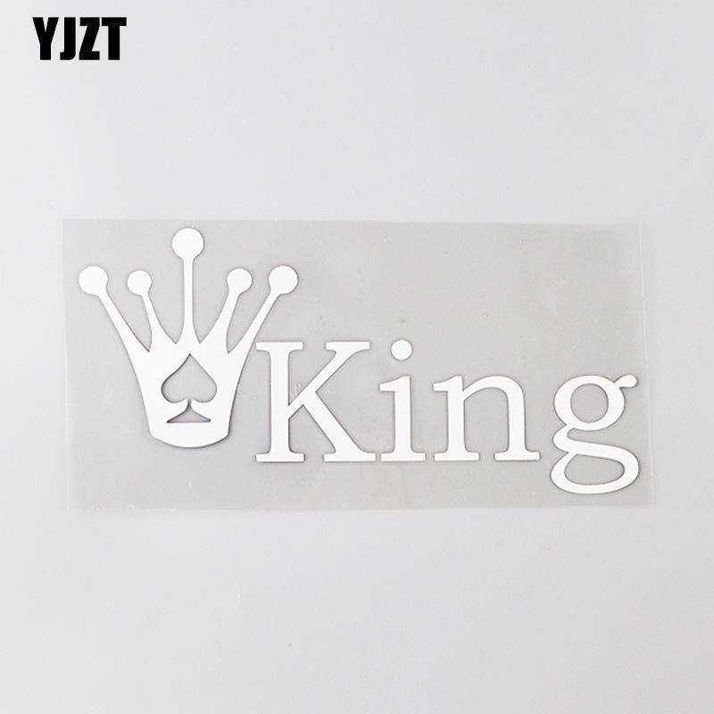 yjzt 个性文字字母king国王搞笑装饰汽车贴纸防水车贴 hy3667