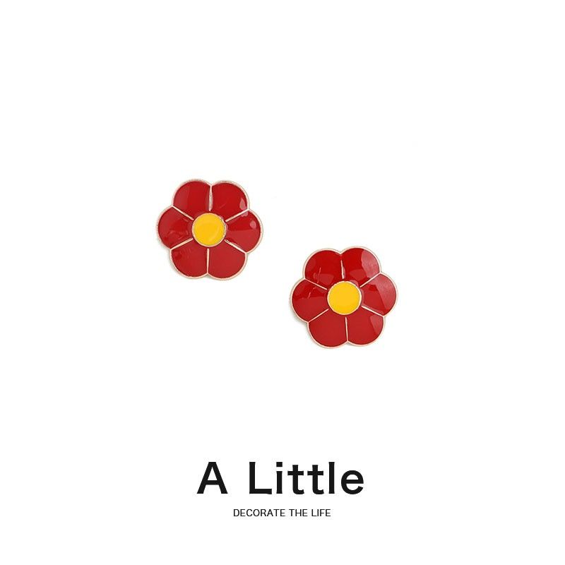 a little送你一朵小红花胸针可爱日系男女金属徽章创意别针装饰品