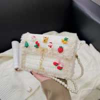 圣诞礼物包包编织手工包diy手缝材料包网格自制作斜挎包送女友