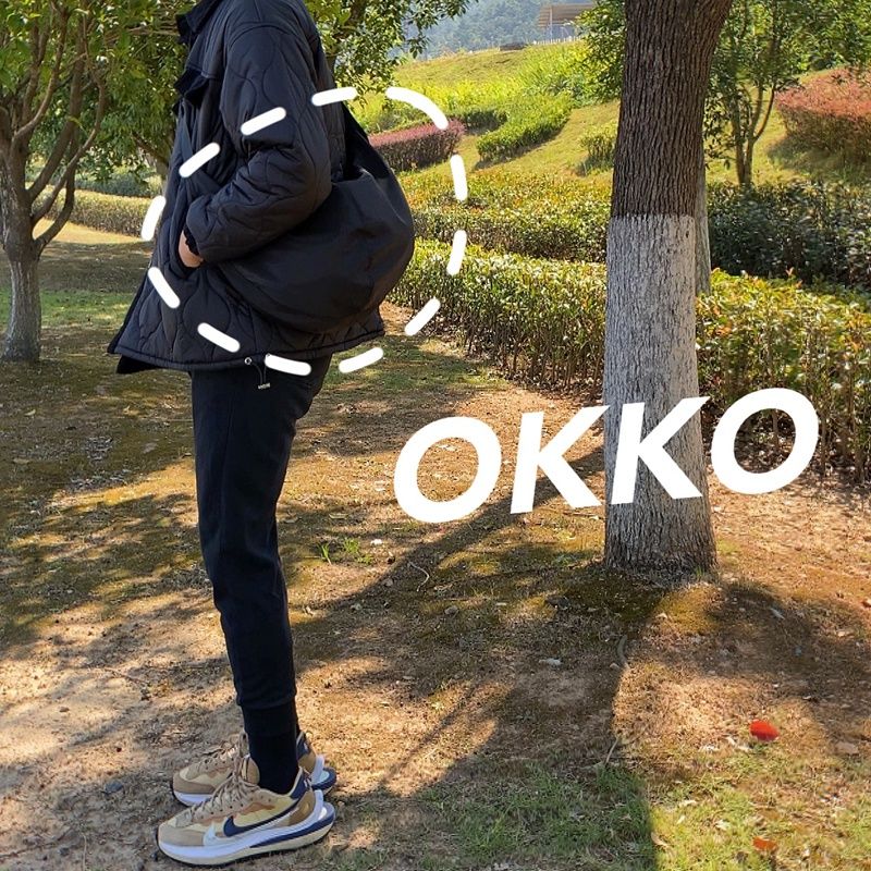 OKKO周边 情侣款机车骑行防水尼龙饺子包纯色大容量单肩斜挎包男