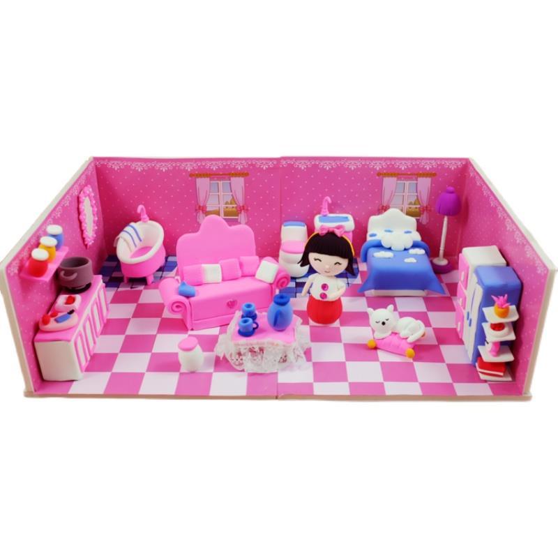 diy小屋手工制作迷你公主小房子模型拼装城堡玩具创意生日礼物女