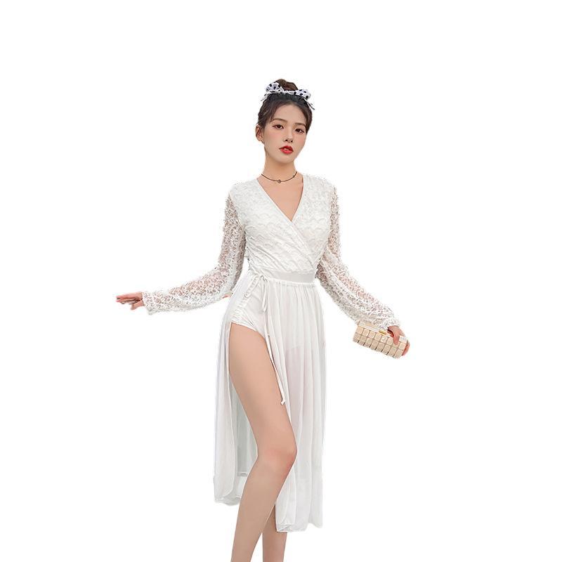 Korean Internet celebrity swimsuit female fairy pure desire ins one-piece boxer two-piece set two wear conservative slimming belly-covering swimsuit