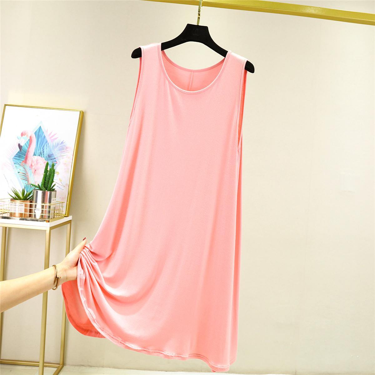 Extra large size modal loose sleeveless pajamas women 200 catties fat m pregnant women nightdress thin section home service summer