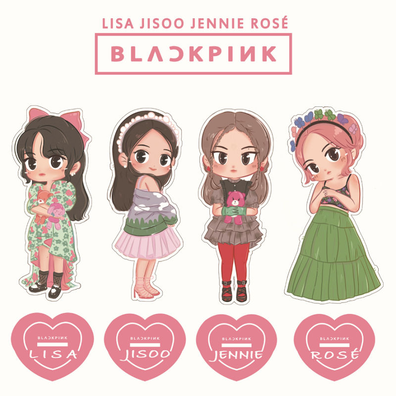 blackpink明星12厘米q版立牌lisa金智妮jennie朴彩英金智秀jisoo【3月