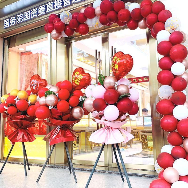 店铺开业气球花篮商场周年庆活动气氛布置门口装饰用品店庆气球链