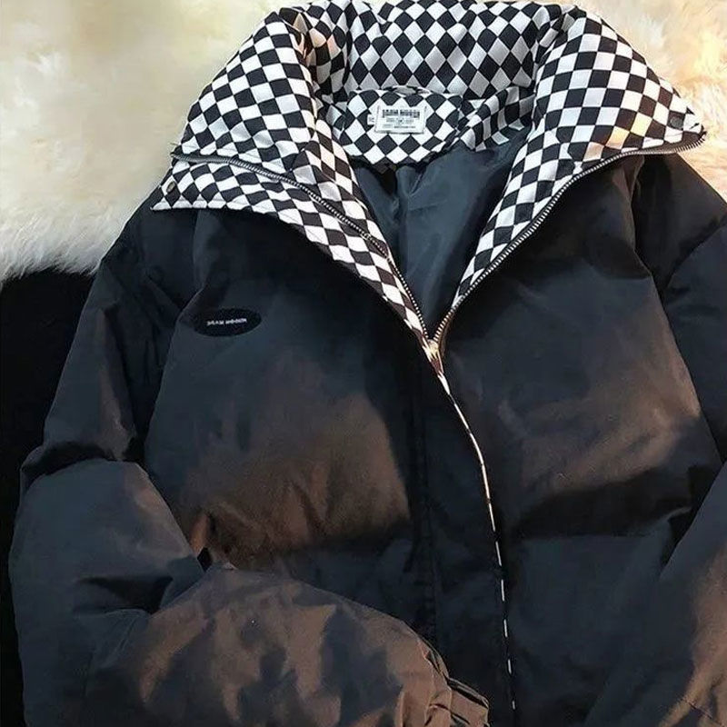港風寬鬆百搭學生棉服女韓版潮流加厚麵包服2022冬季新款棉襖外套