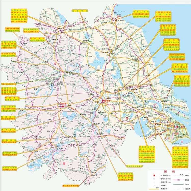 江苏安徽省地图cdr矢量素材 简单分区地图 非实物地图 设计素材