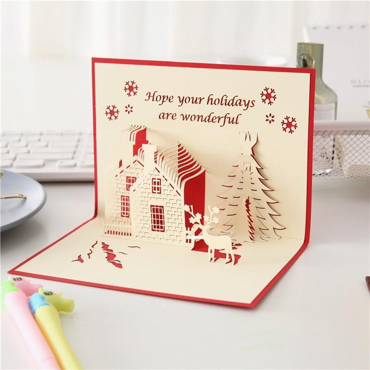 tag foldable paper wedding card christmas greeting cards【4月8