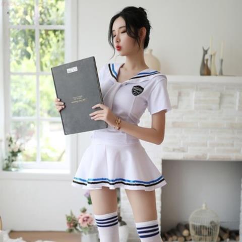 连身短裙日系水手制服套装可爱学生装元气满满cosplay角色扮演春