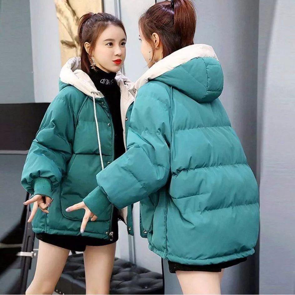 反季羽绒棉服女短款棉袄2021冬季新款韩版宽松面包服学生棉袄外套