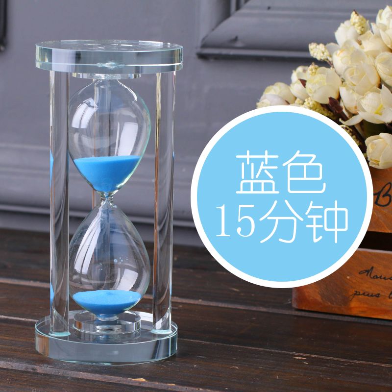 小米(mi)家居水晶沙漏计时器儿童时间30分钟流沙瓶创意摆件家居