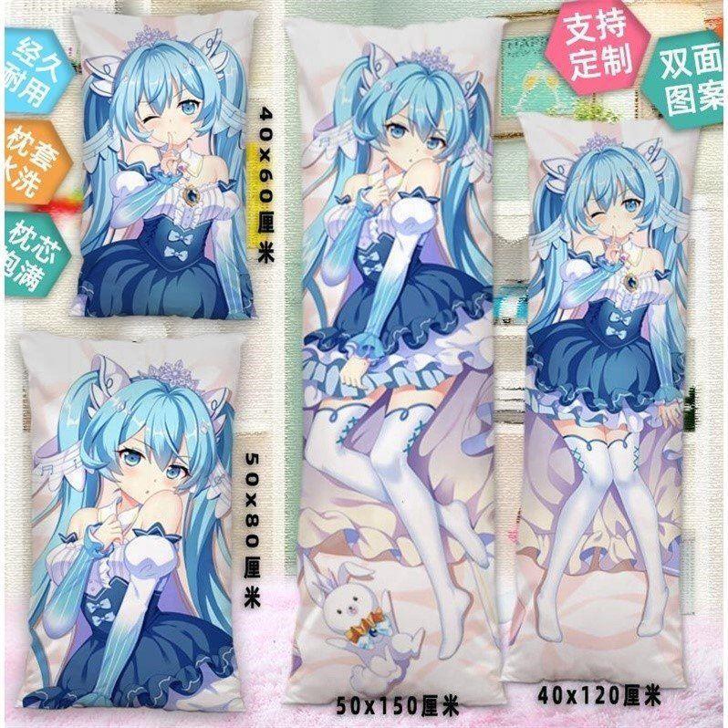 雪初音雪未来二次元等身抱枕床上双面长条靠枕头定制订做生日礼物