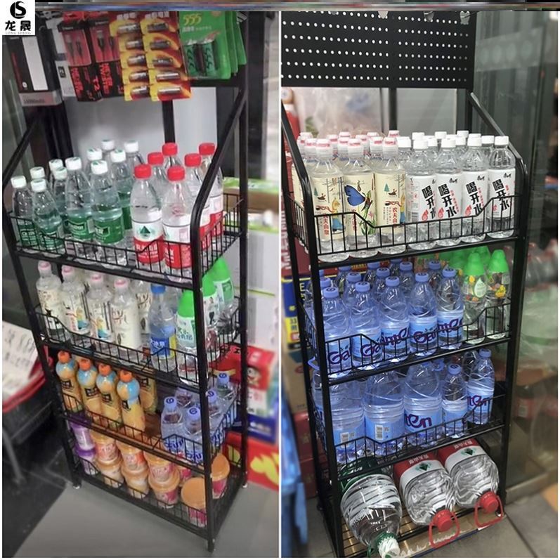 小卖铺陈列柜超市货架货物食品柜多层架子矿泉水百货小商品摆放架