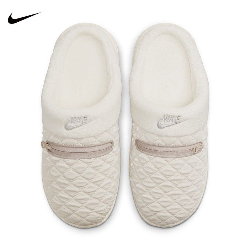 nike耐克女鞋2021冬新款运动休闲毛绒保暖舒适防滑拖鞋dq0666-100