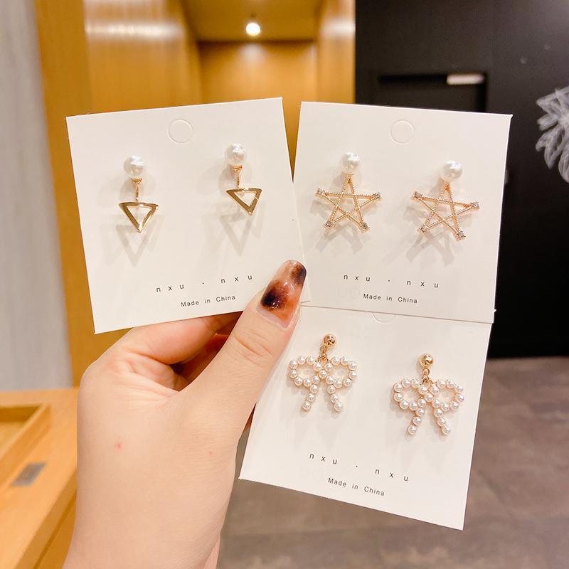 High-end temperament earrings women's earrings 2020 new trendy autumn and winter long style explosive earrings niche earrings 2021