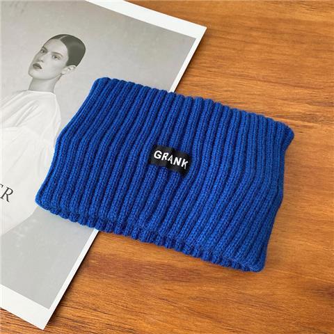Klein blue hair accessories knitted headband women's wide-brimmed autumn and winter daily wear net red 2021 new cool street set