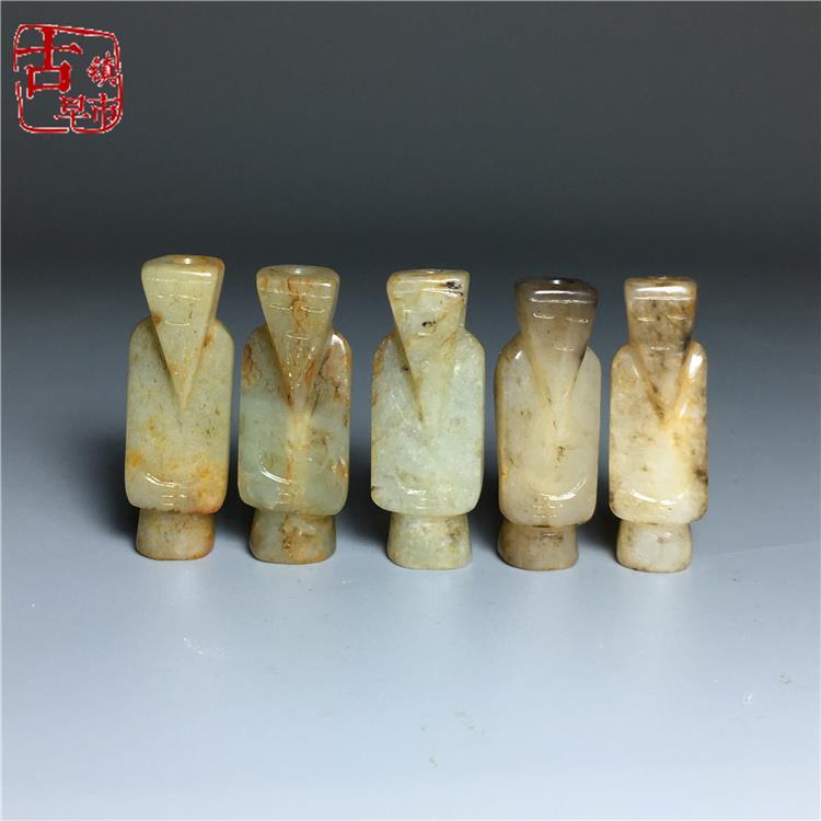古玉老玉仿古和田玉翁仲配饰挂件 古董文玩老玉器收藏手把件杂件【2月