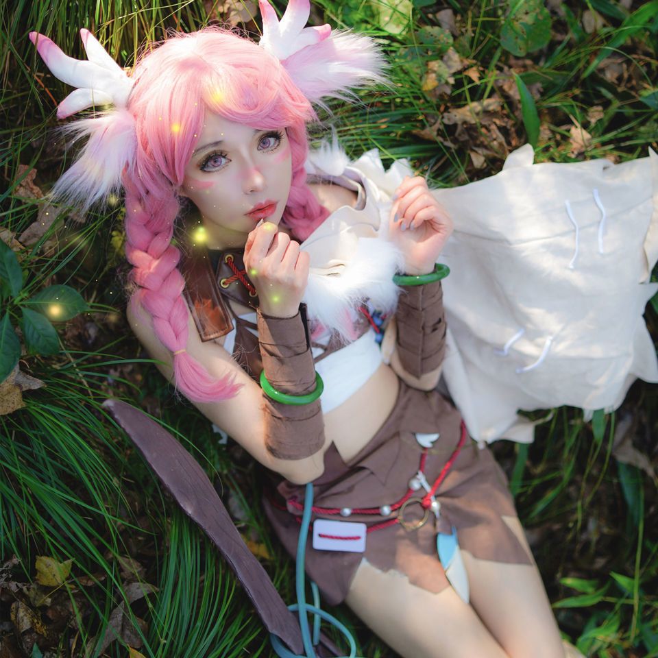 王者荣耀瑶cos服鹿灵守心古风皮肤套装游戏漫展可爱少女表演服