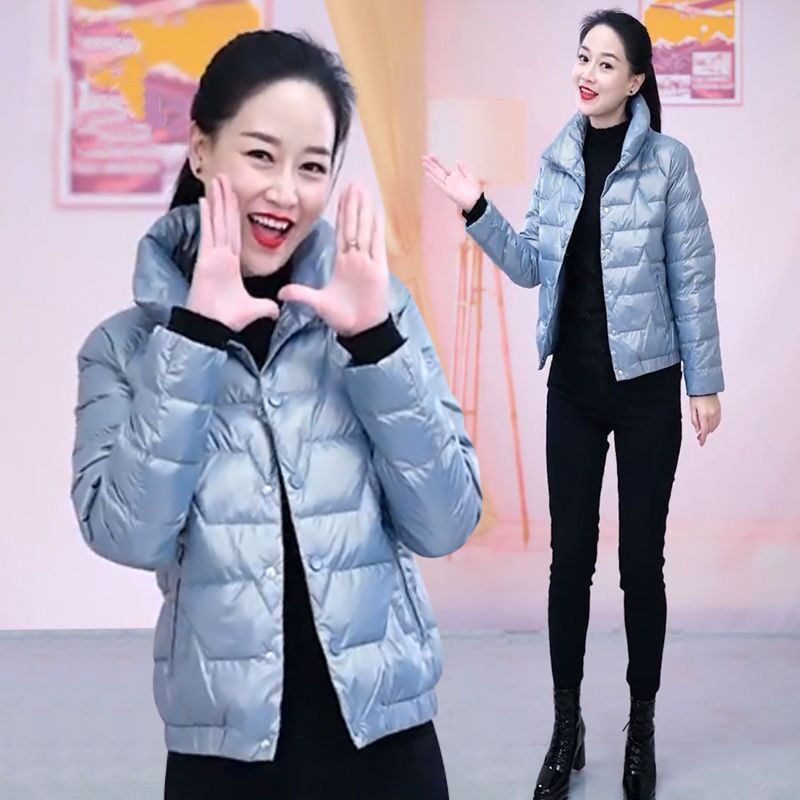 2021新款秋冬羽绒棉服女轻薄款短款时尚休闲修身小个子棉袄女外套【2