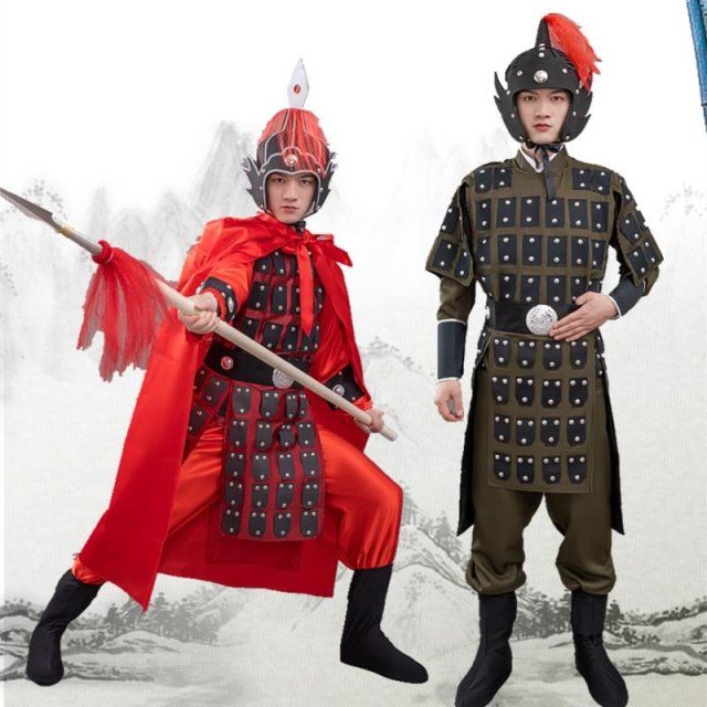 盔甲真人可穿武士中国古代戏曲服士兵服演出服铠甲将军战袍盔甲服