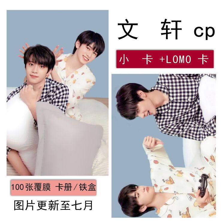 文轩cp 刘耀文宋亚轩小卡系列二应援照片100张明信片lomo卡现货