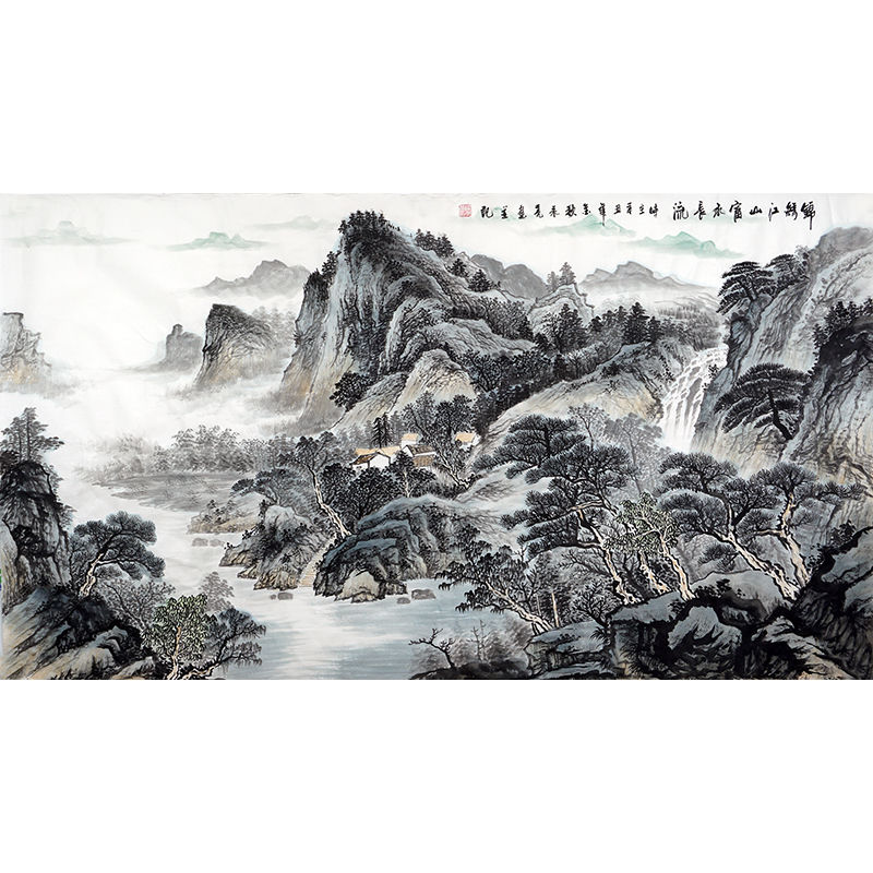梁永亮 著名国画家纯手绘山水画《锦绣江山 》