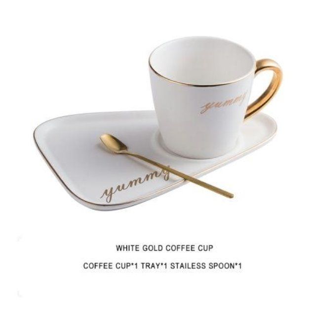 gold rim ceramic coffee mug tea and saucer set p