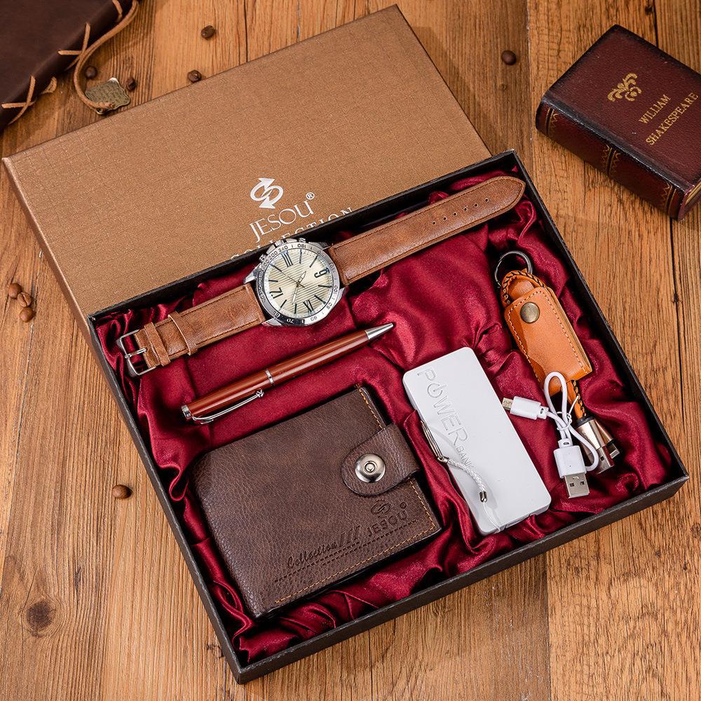business watch leather wallet gift set for boyfriend men dad