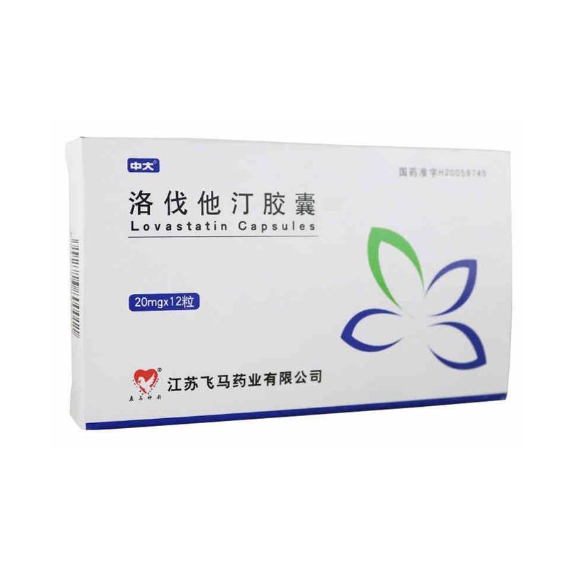 飞马神韵 洛伐他汀胶囊 20mg*12粒/盒 低密度脂蛋白胆固醇(ldl-c)