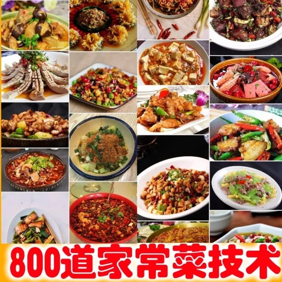 800道家常菜技术烹饪自学厨艺炒菜菜谱大全学做菜教学大厨家常菜