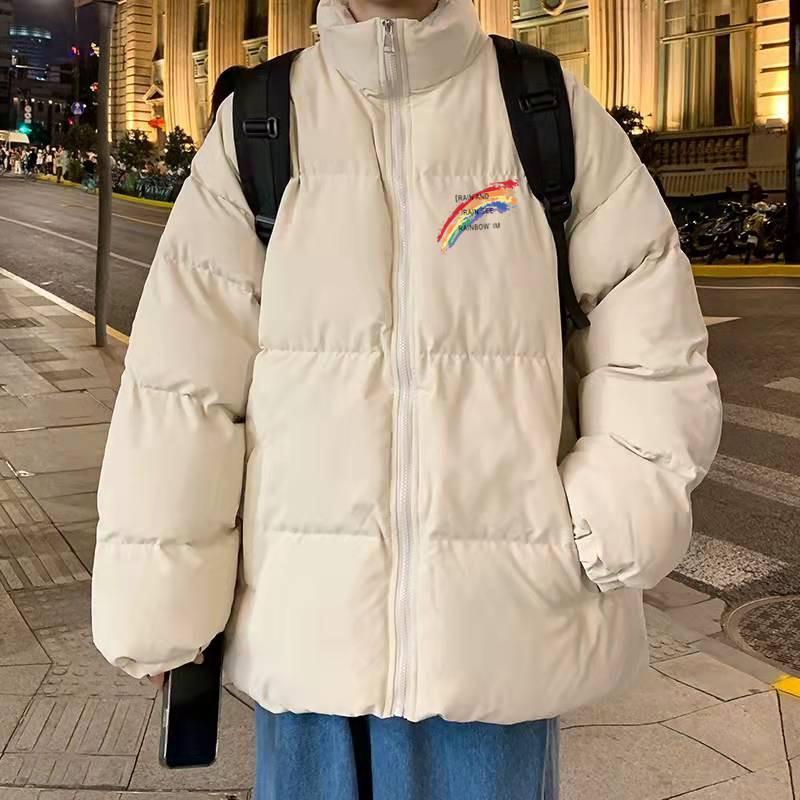 Hong Kong style winter cotton-padded men's loose trend ins all-match casual cotton-padded jacket Korean version tide brand stand-up collar cotton-padded jacket