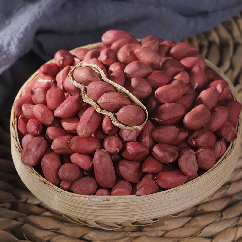 花生果东北 产地自销四粒红 生花生 带壳花生红皮花生2斤3斤5斤
