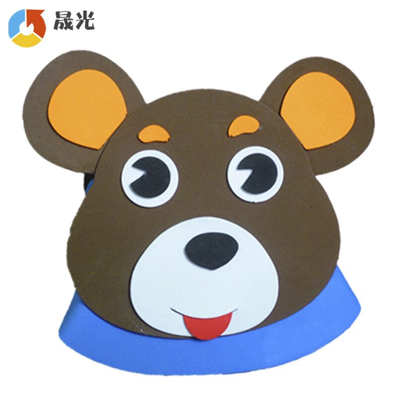 小熊请客头套 狐狸大公鸡小猫小狗头饰帽子 幼儿园表演出道具儿61