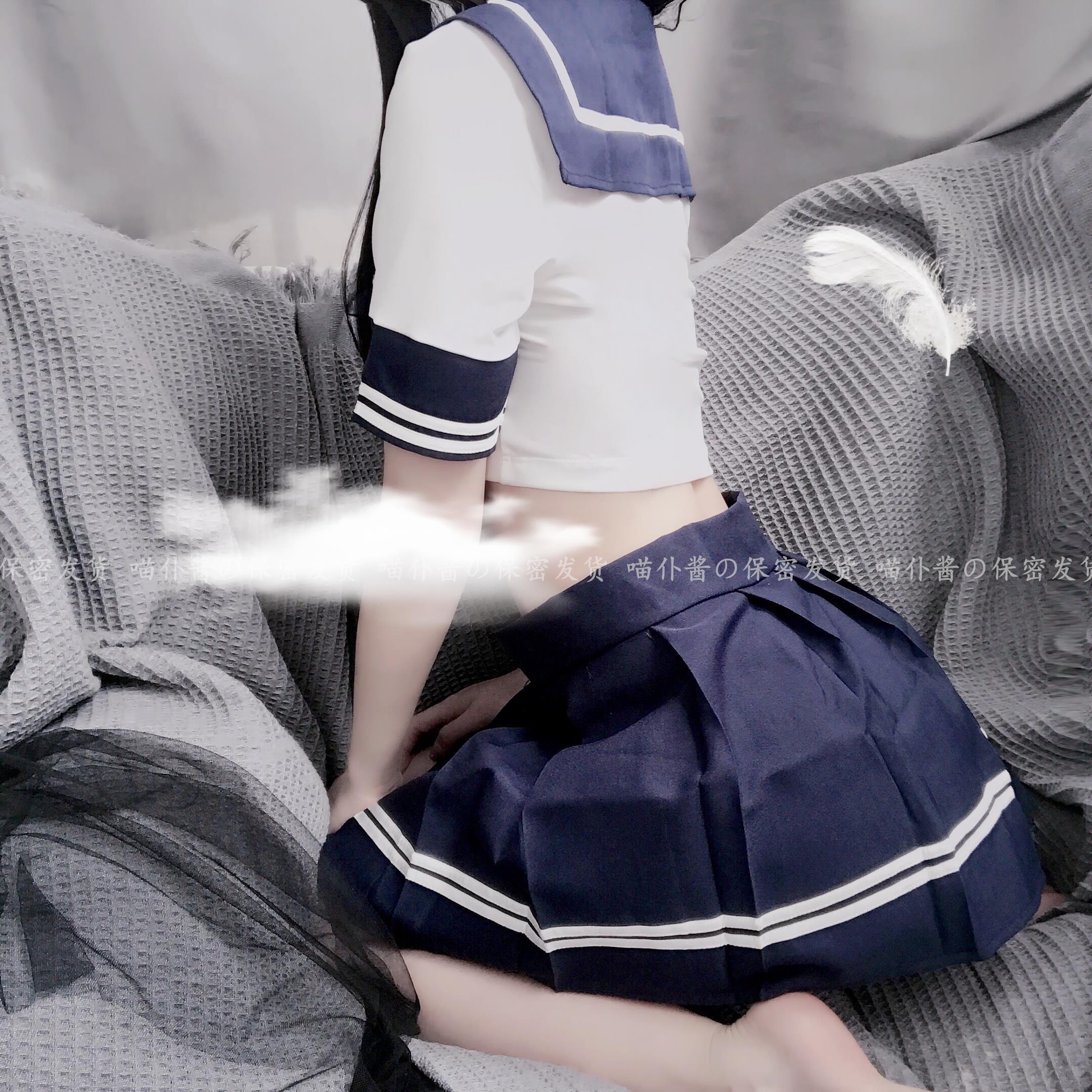 清纯性感日系学院风学生妹超短裙热辣jk水手制服小胸女仆夜店丝袜