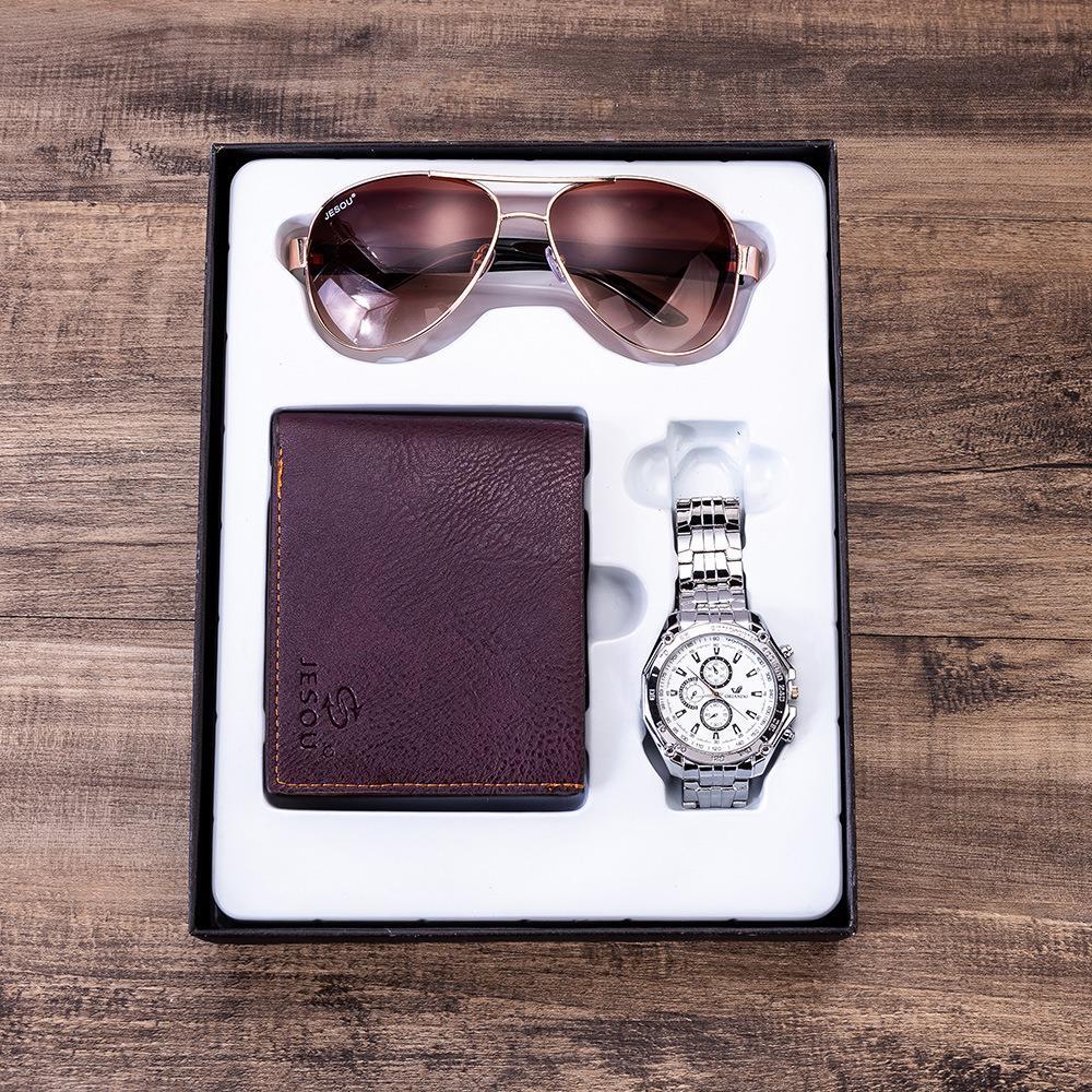 gifts for men, exquisite watch   pen sunglasses set