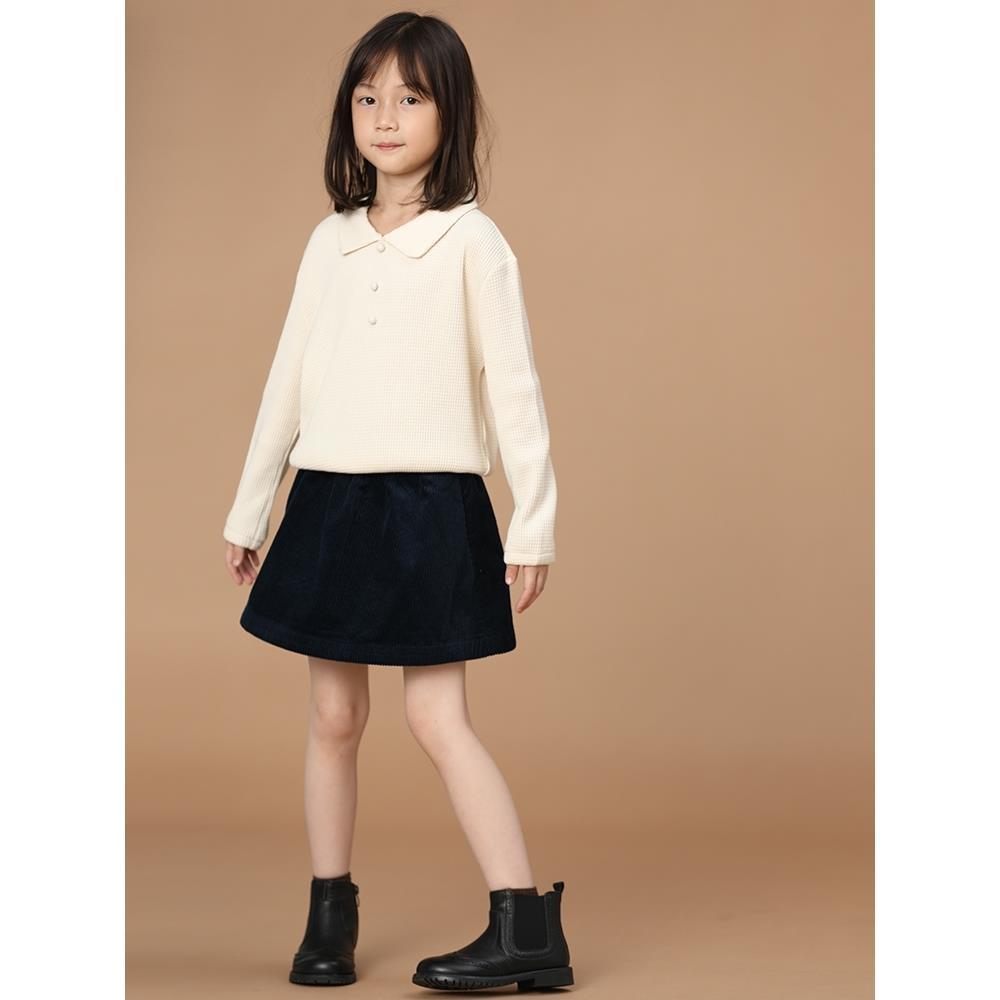 Lin Wanwan's same style children's clothing autumn and winter children's girls corduroy skirt a word casual college style baby skirt
