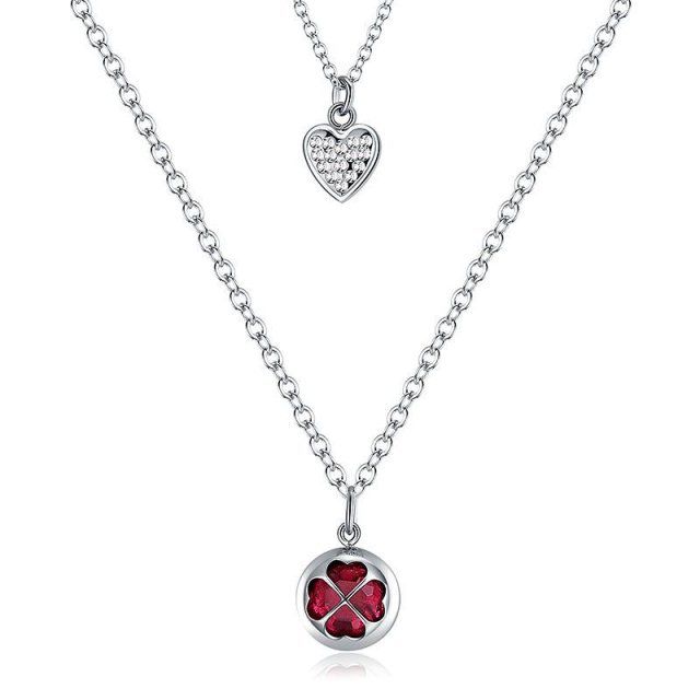 necklace for woman clover mothers day crystal diamond penda