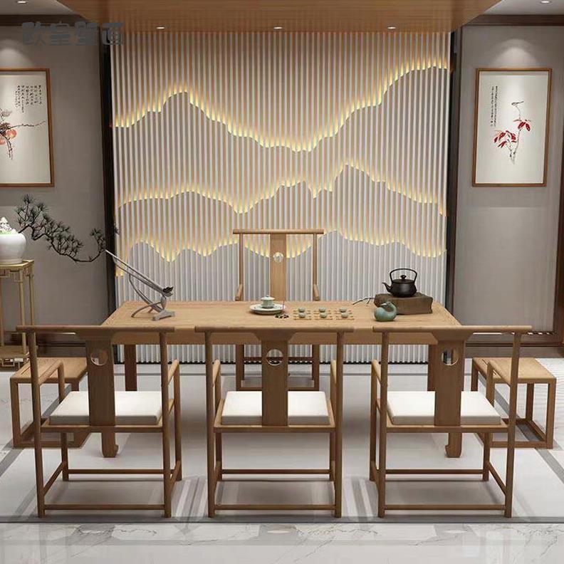 3d新中式风格装修墙纸禅意山水壁画养生采耳馆背景墙装饰茶室壁纸