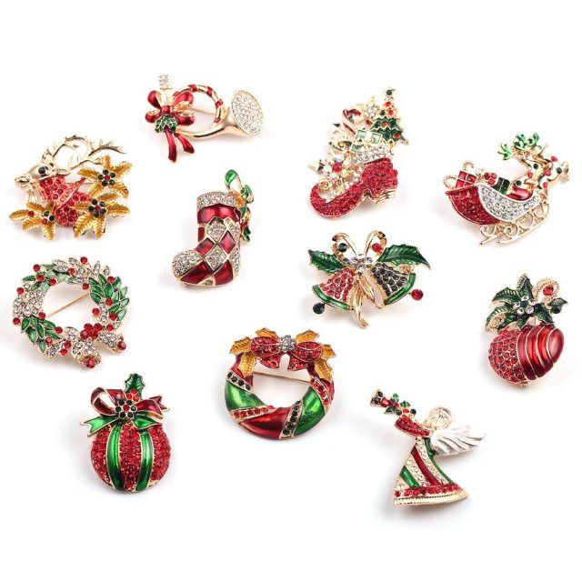 brooch christmas ski santa claus gift selected angel girl br