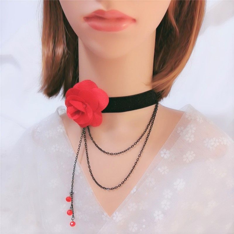 choker项圈女锁骨链时尚礼服饰品颈带项饰脖子装饰洋气网红锁骨链