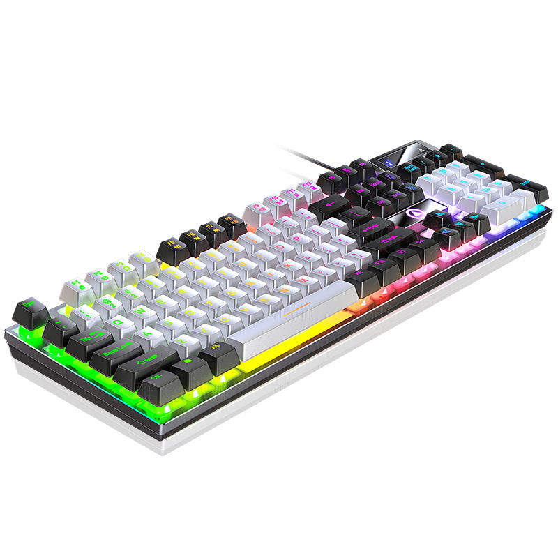 银雕 K500 电脑键盘鼠标套装有线电竞游戏办公静音机械手感键盘