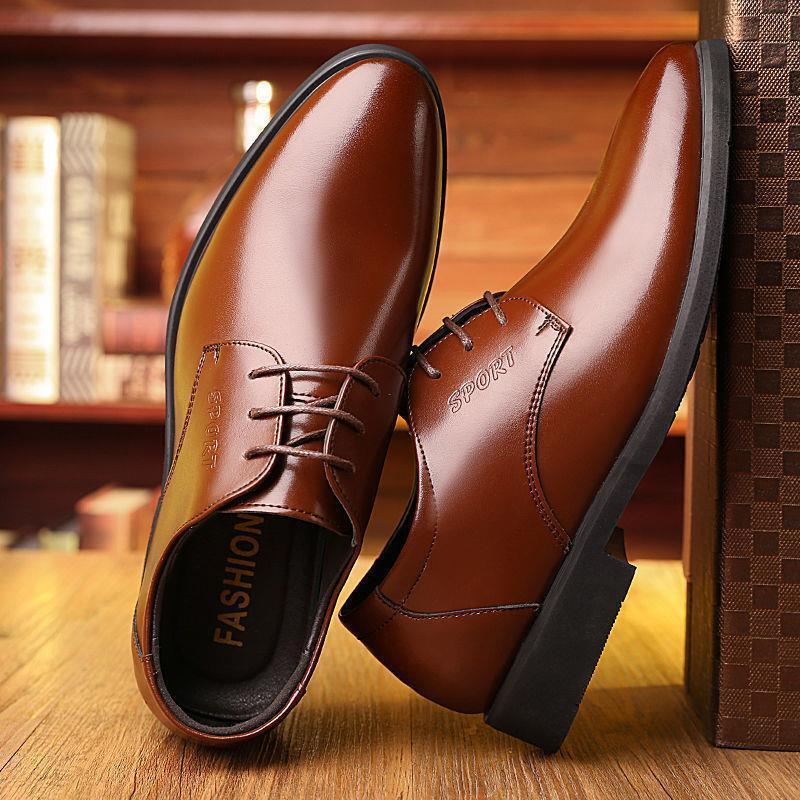 [Genuine leather] special price leather shoes soft bottom all-match casual leather shoes Korean version trendy business slip-on men's shoes